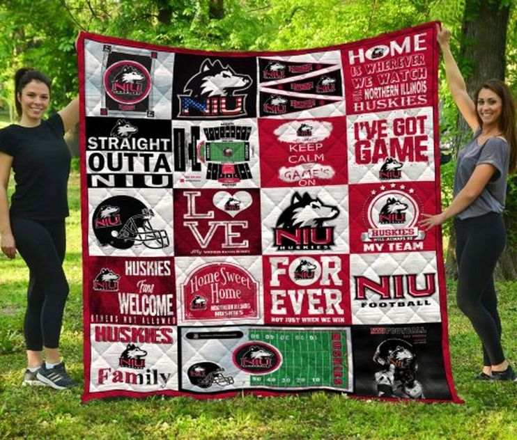 Northern Illinois Hukies Ncaa Collection Combined Fleece Quilt Blanket Comfortable