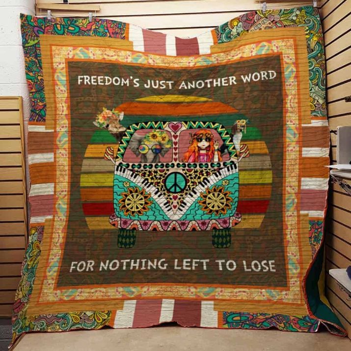 Nothing Left To Lose Hippie Fleece Quilt Blanket Comfortable