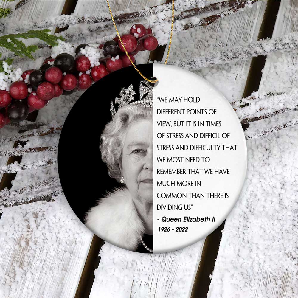 Queen Elizabeth Ii Quotes Ornament Rip Her Majesty Commemorative Keepsake Holiday Gift