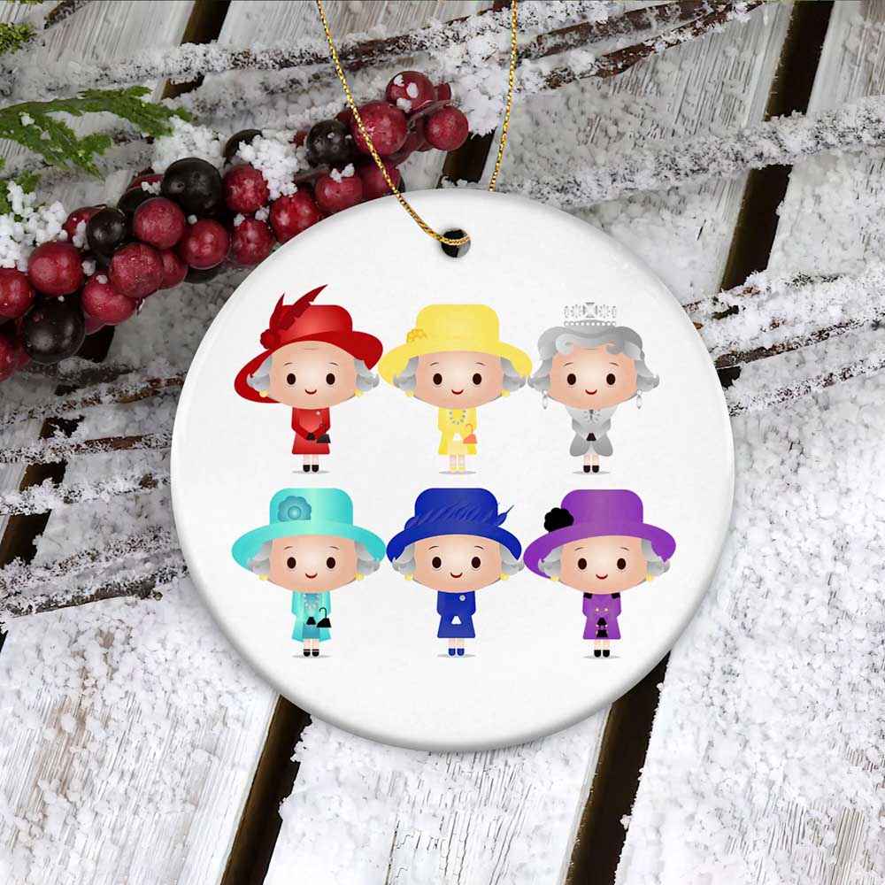 Queen Elizabeth Ii Rip Her Majesty Commemorative Keepsake Rainbow Queen Tribute Ornament Holiday Gift