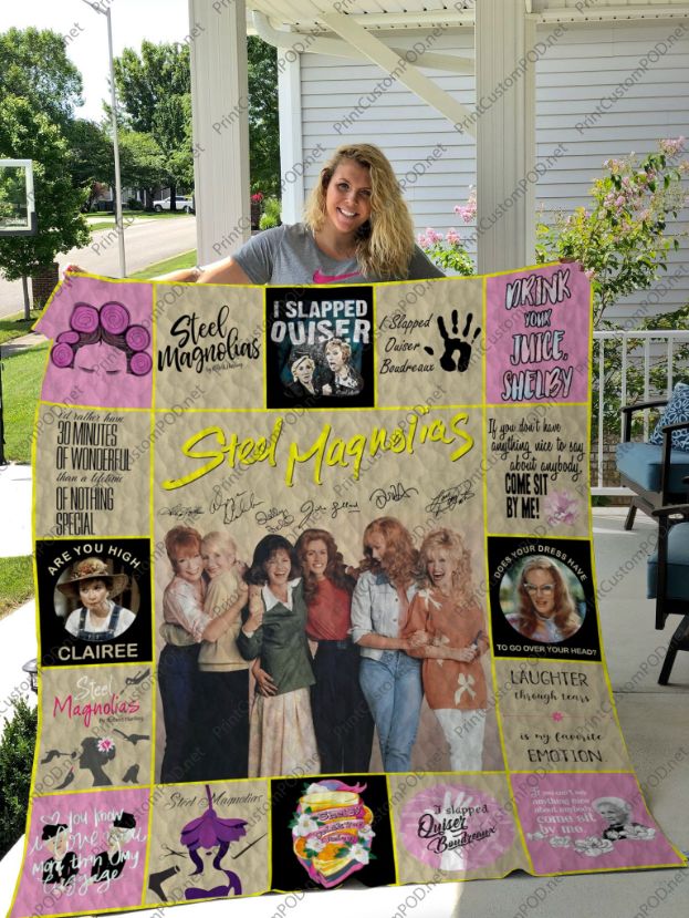 Steel Magnolias For Fans Retro Fleece Quilt Blanket Premium