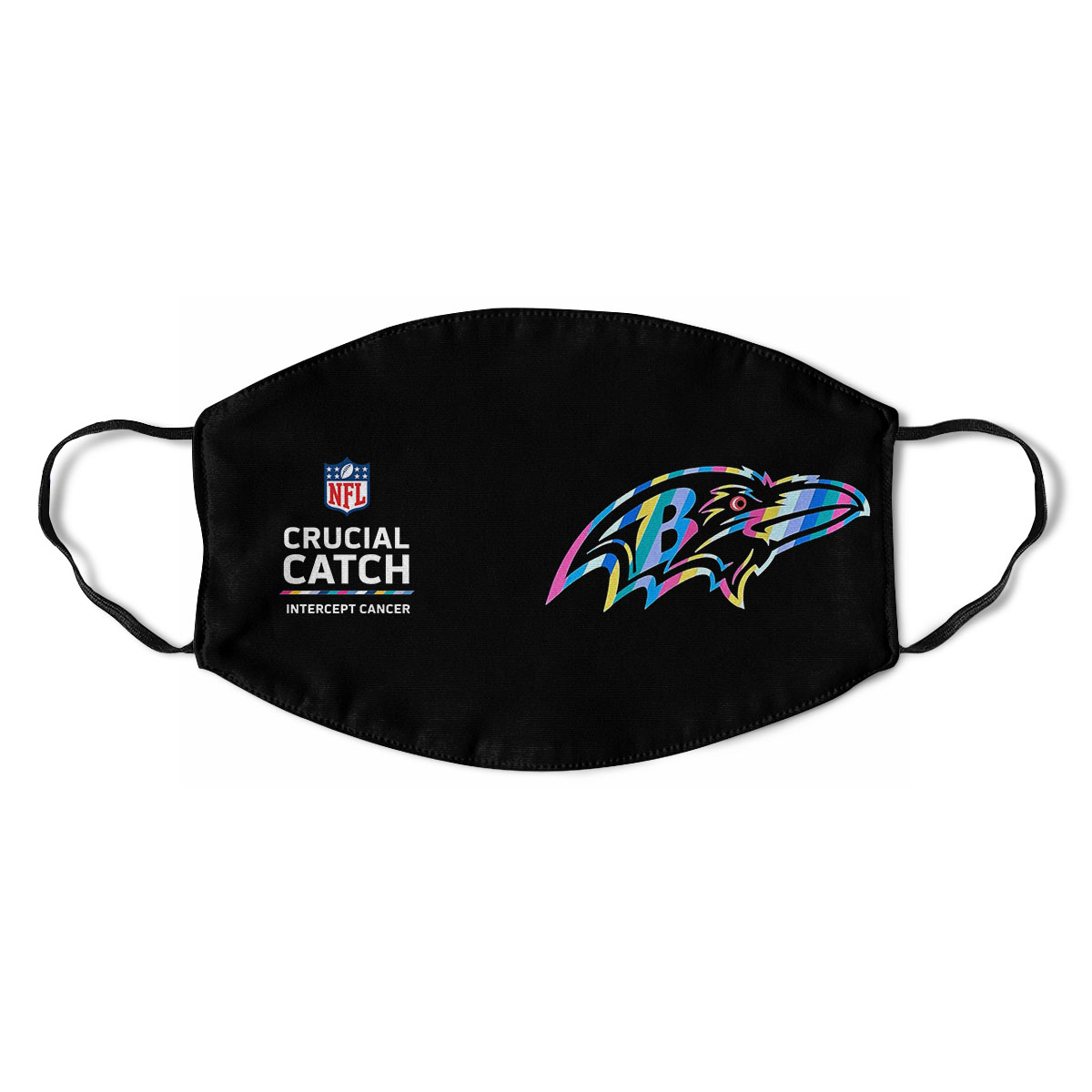 Baltimore Ravens Nfl Crucial Catch Multicolor Face Mask