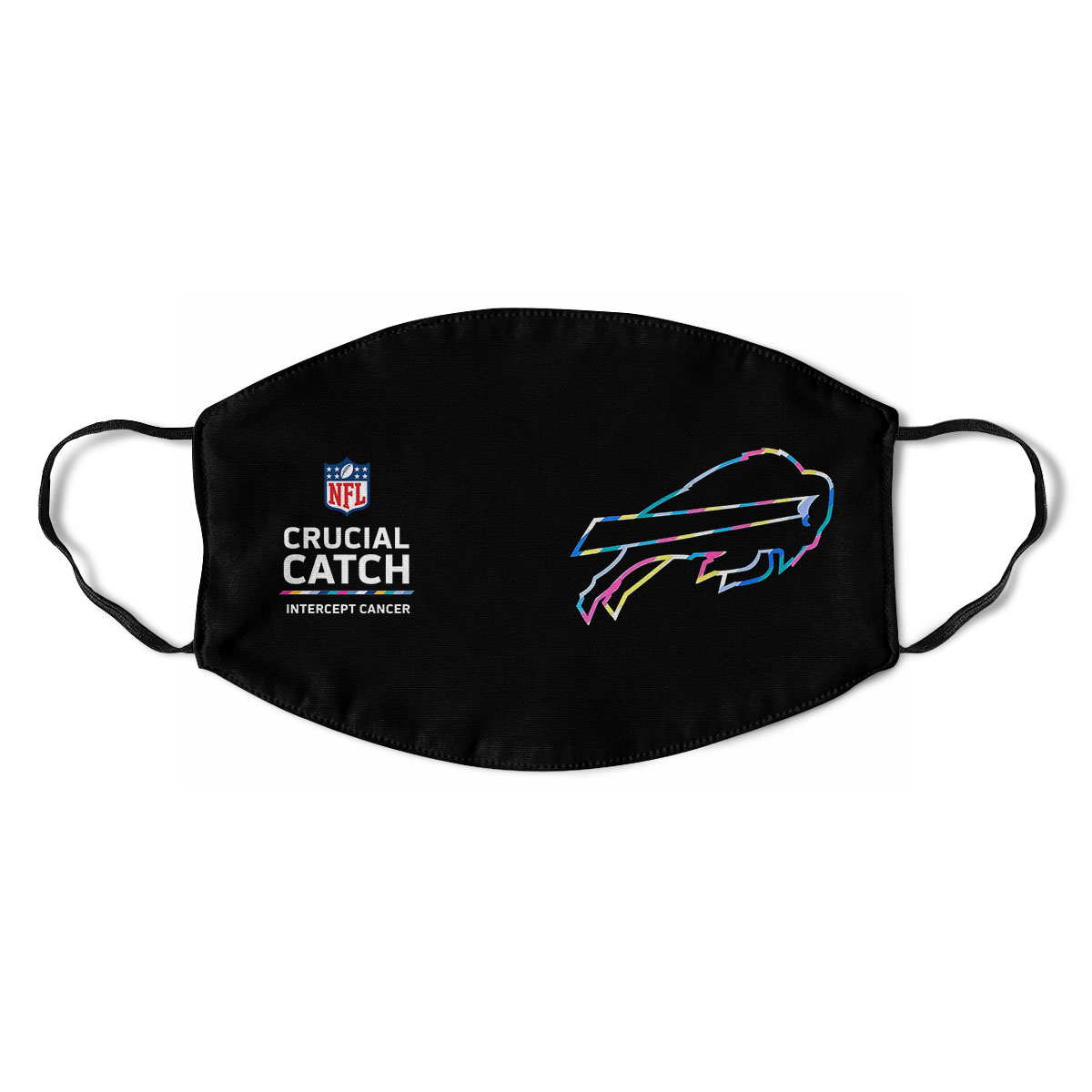 Buffalo Bills Nfl Crucial Catch Multicolor Face Mask Cloth Reusable