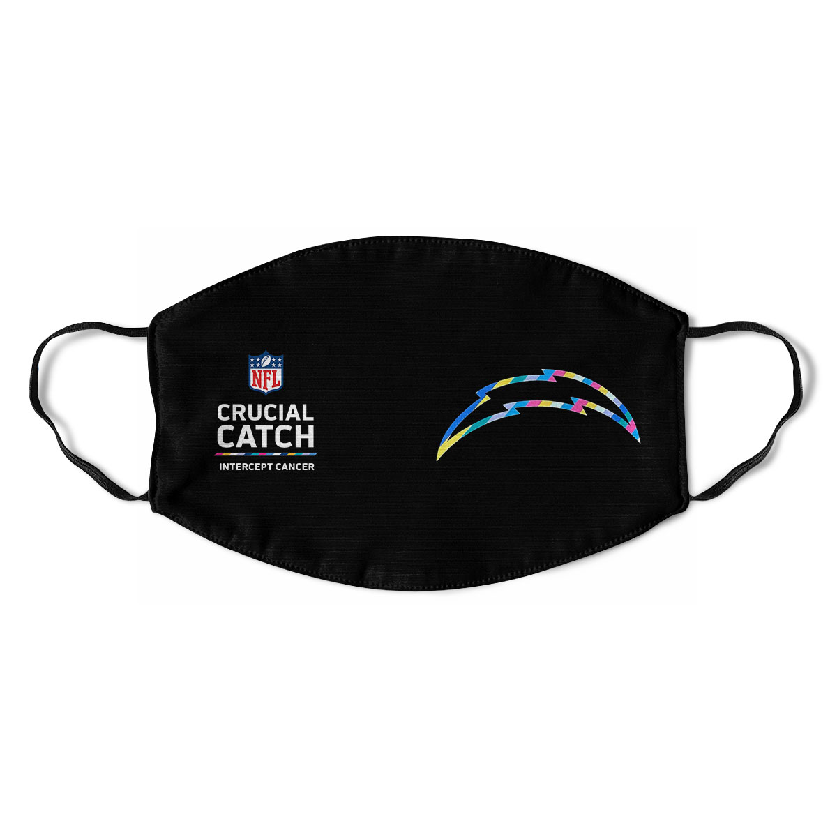 Los Angeles Chargers Nfl Crucial Catch Multicolor Face Mask