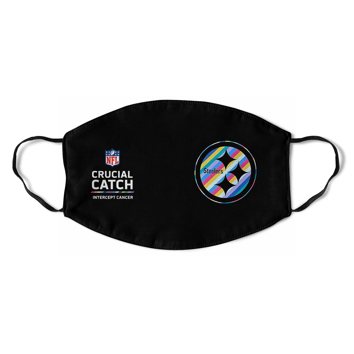 Pittsburgh Steelers Nfl Crucial Catch Multicolor Face Mask Cloth Reusable