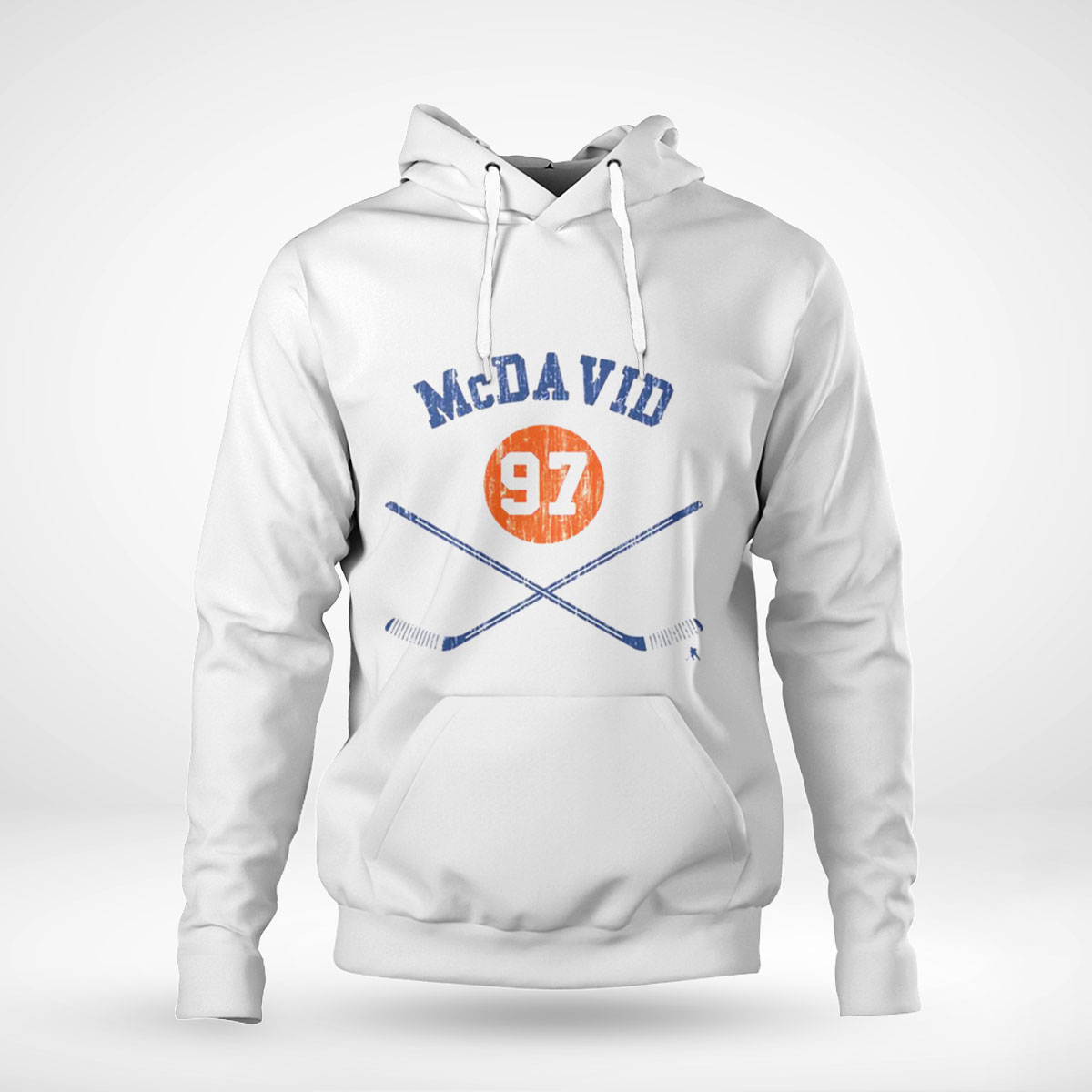 Number 97 Ice Hockey Connor Mcdavid Sticks Hoodie T-shirt Long Sleeve, Ladies Tee
