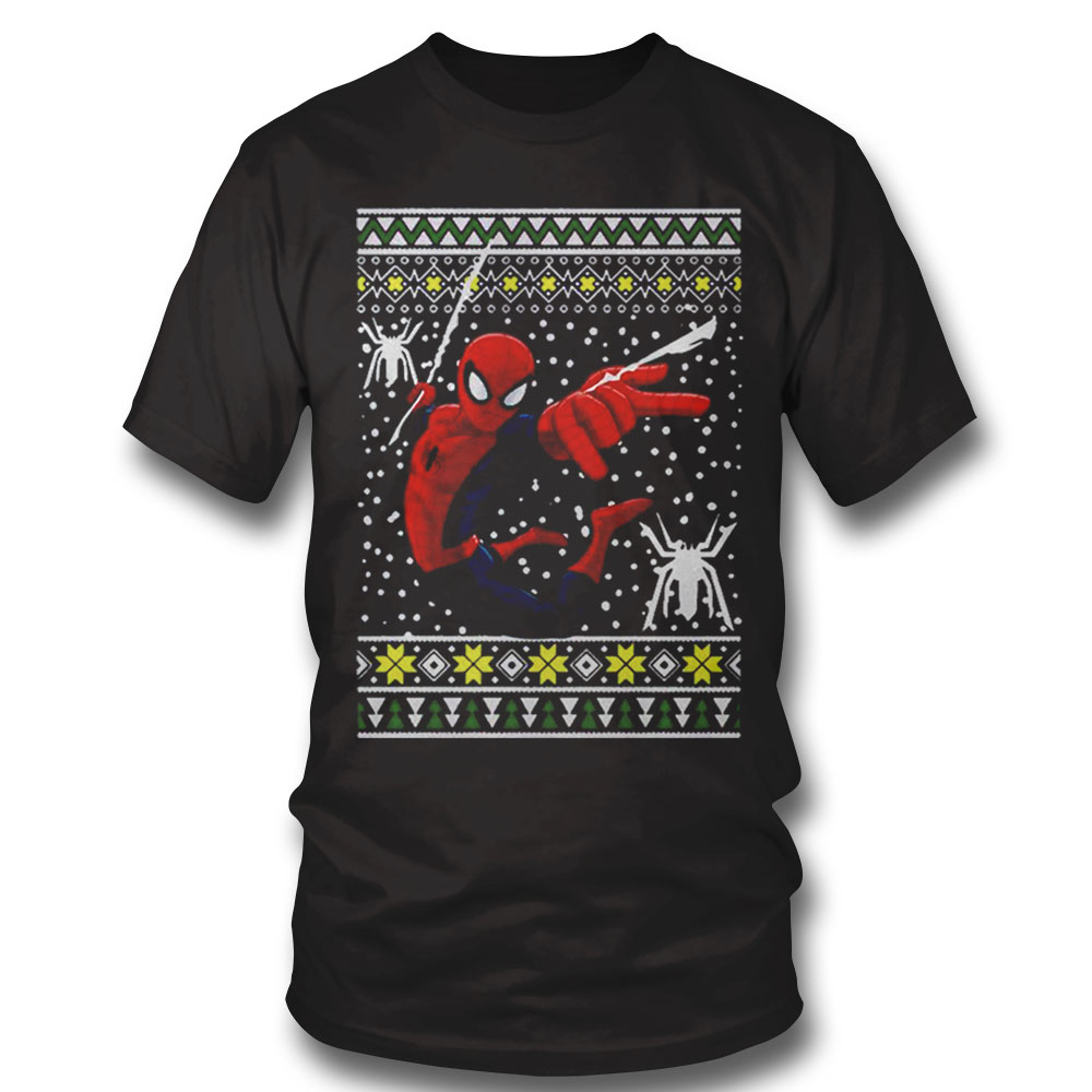 Amazing Spiderman Christmas T-shirt Long Sleeve, Ladies Tee
