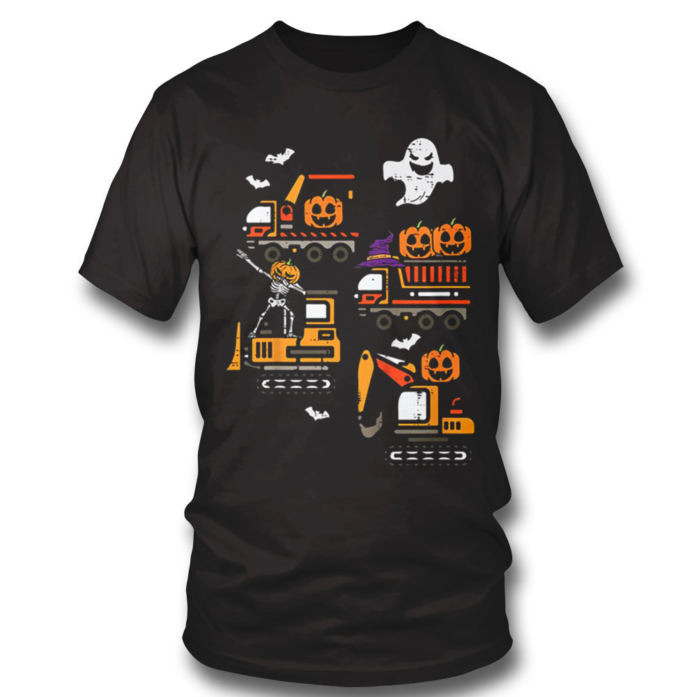 Kids Spooky Construction Trucks Halloween Costume Toddler Boys T-shirt Sweatshirt, Tank Top, Ladies Tee