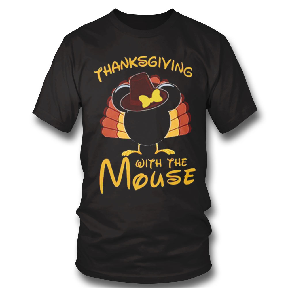 Mickey Mouse Thanksgiving T-shirt Long Sleeve, Ladies Tee