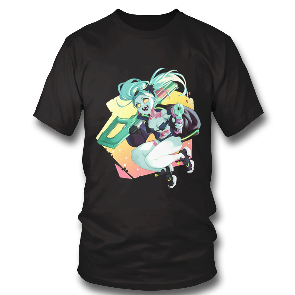 Short Gun Rebecca Cyberpunk Edgerunners Shirt Long Sleeve, Ladies Tee