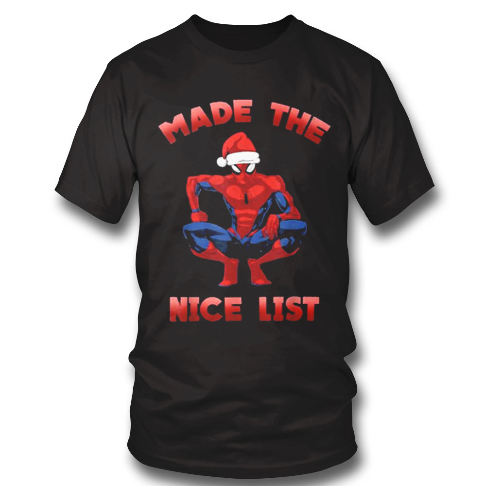 Spider Makes The Beautiful Christmas List Spiderman Christmas T-shirt Long Sleeve, Ladies Tee