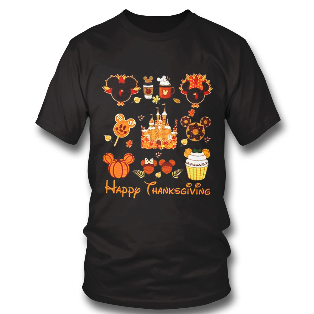 Thankful Disney Mickey Mouse Thanksgiving T-shirt Long Sleeve, Ladies Tee
