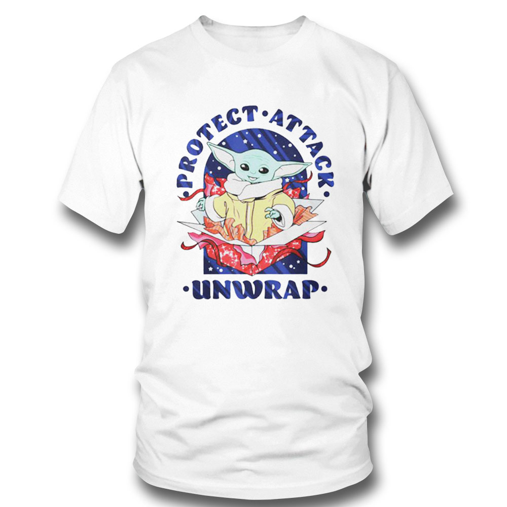 Baby Yoda Protect Attack Unwrap Star Wars Shirt