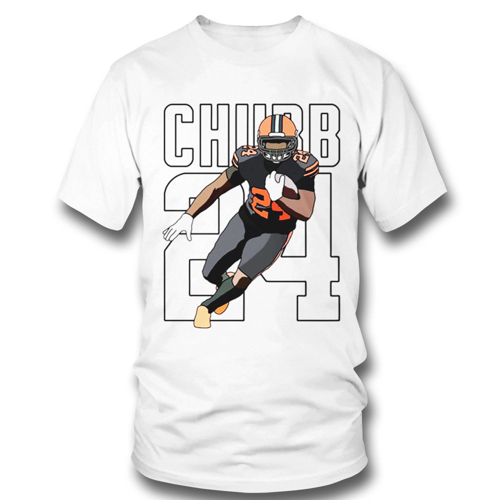 Nick Chubb American Football Number 24 Shirt Long Sleeve, Ladies Tee