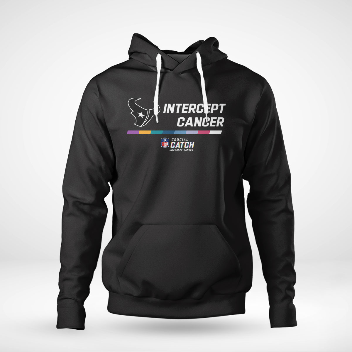 Houston Texans 2022 Nfl Intercept Cancer Crucial Catch Therma Performance Pullover Hoodie T-shirt Long Sleeve, Ladies Tee