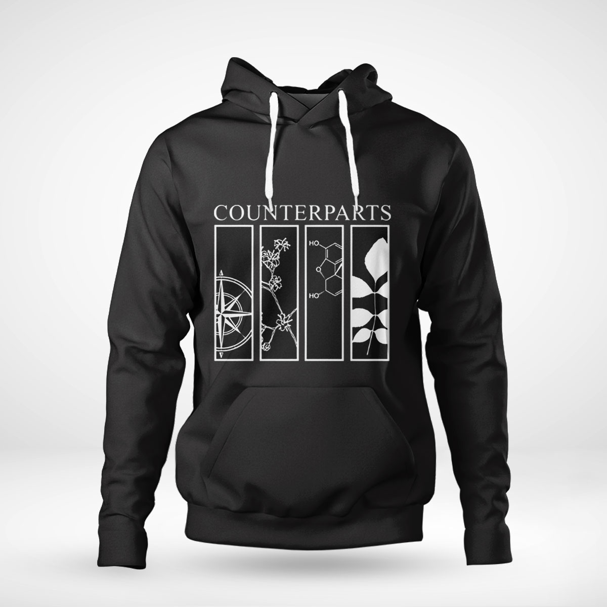 Minimalist Illustration Counterparts Hoodie T-shirt Long Sleeve, Ladies Tee