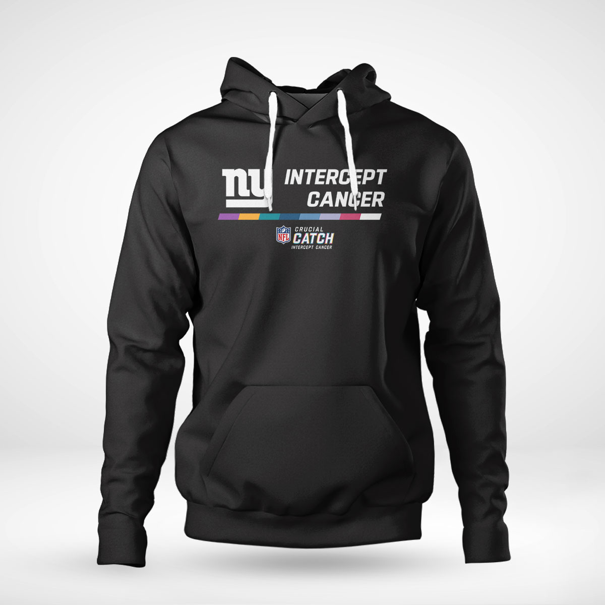 New York Giants 2022 Nfl Intercept Cancer Crucial Catch Therma Performance Pullover Hoodie T-shirt Long Sleeve, Ladies Tee