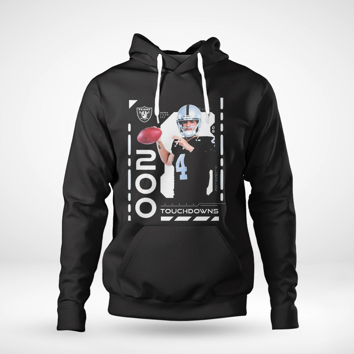 No 200 Derek Carr Las Vegas Raiders T-shirt Hoodie Long Sleeve, Ladies Tee