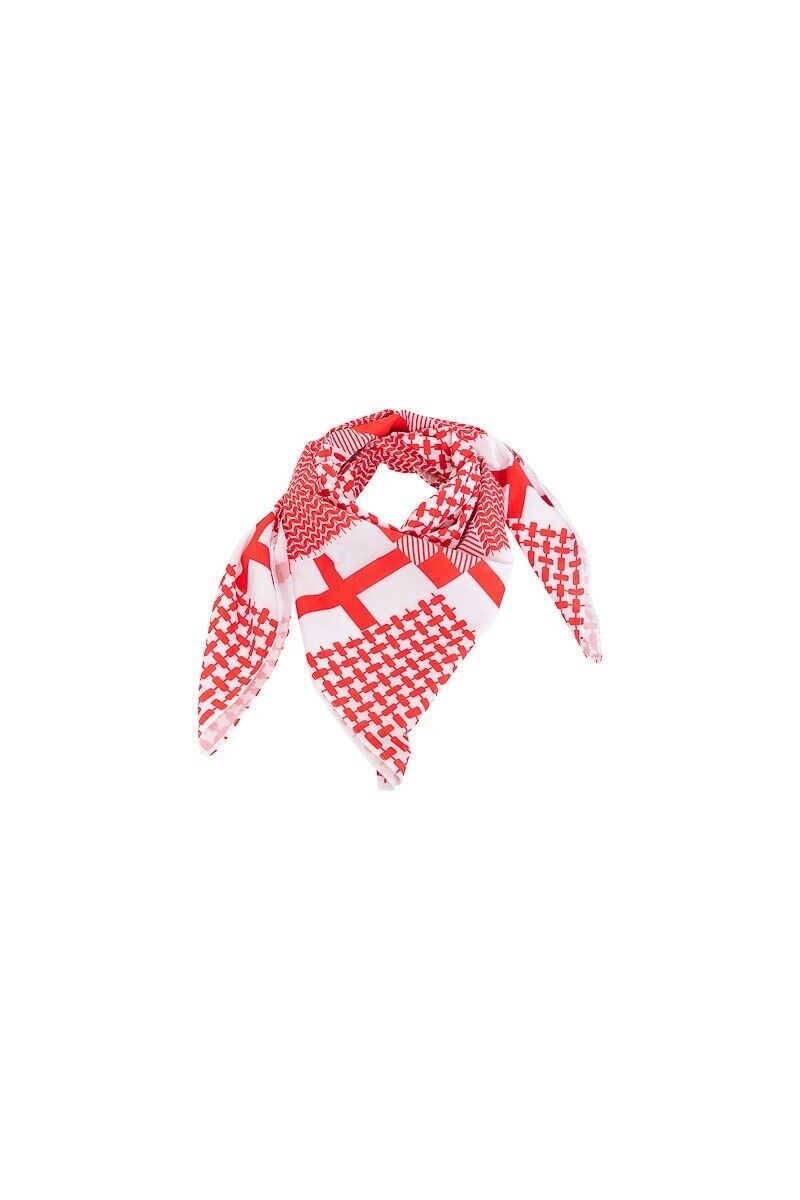 2022 World Cup Keffiyeh England Shemagh Wrap Headwear Scarf For Fan Football Soccer England Ghutra Scarf