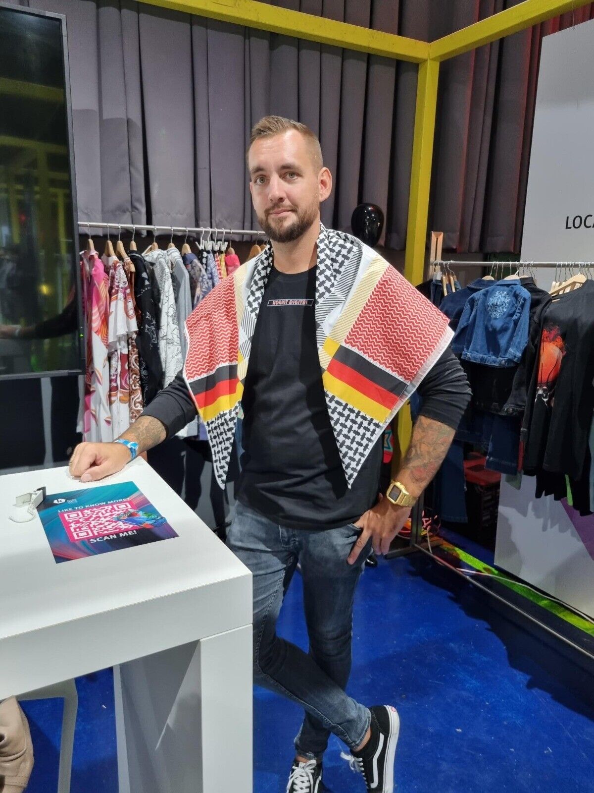 2022 World Cup Keffiyeh Germany Shemagh Wrap Headwear Scarf For Fan Football Ghutra Scarf