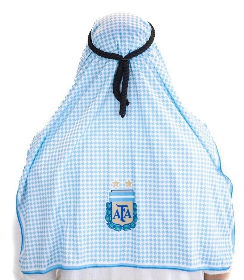2022 World Cup Turban Argentina Keffiyeh Shemagh Wrap Headwear Scarf Ghutra Scarf