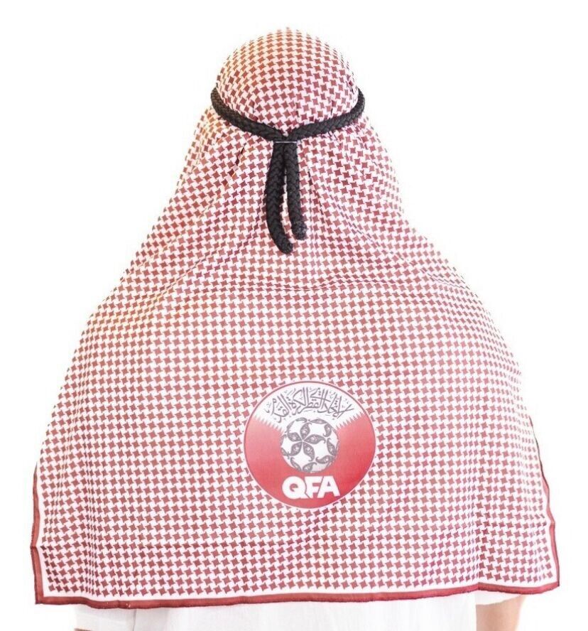 2022 World Cup Turban Qatar Keffiyeh Shemagh Wrap Headwear Scarf Gift