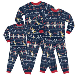 Atlanta Braves 2021 World Series Champions Raglan Pajamas Sets