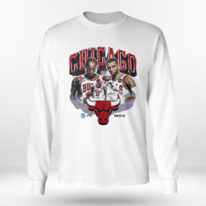 Longsleeve shirt Chicago Bulls Zach Lavine Demar Derozan At And T Run With Us shirt 1
