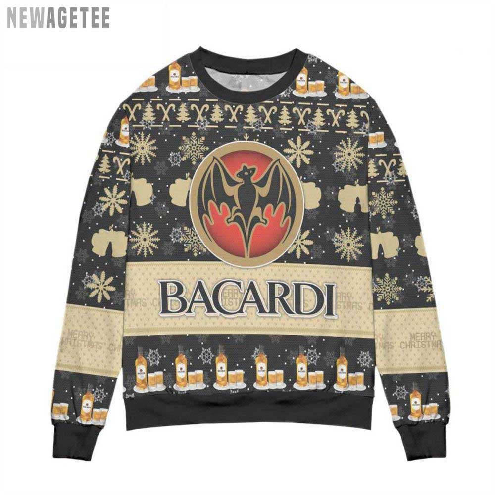 Bacardi Bat Rum Ugly Chritmas Sweater Knitted Sweater