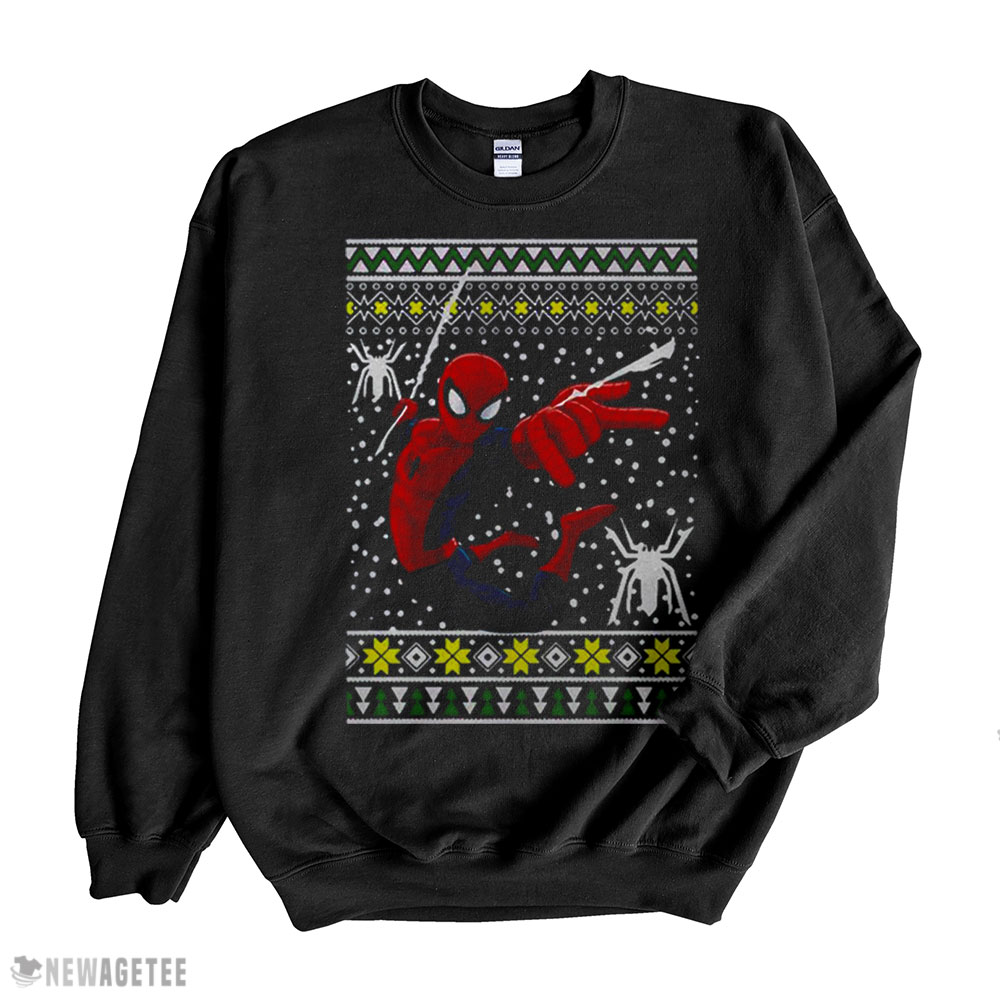 Amazing Spiderman Christmas T-shirt Long Sleeve, Ladies Tee