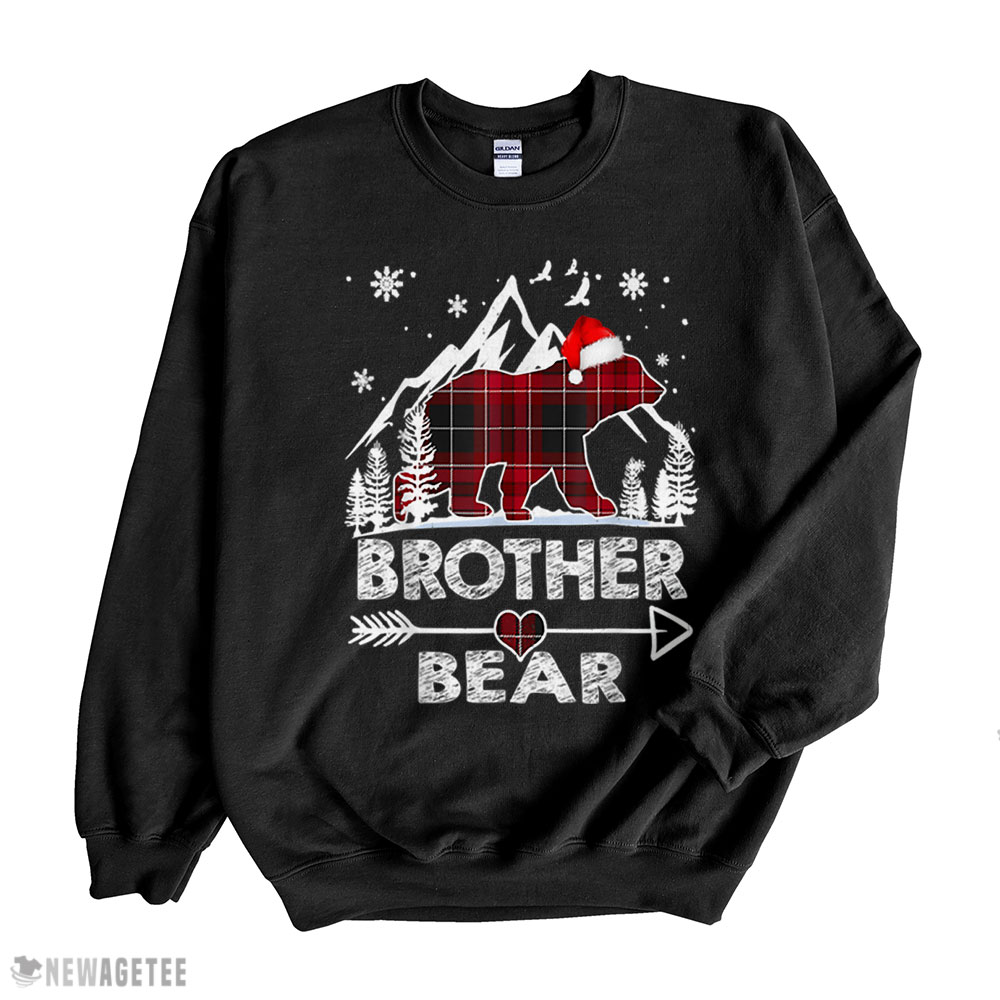 Brother Bear Christmas Pajama Red Plaid Buffalo Family Shirt