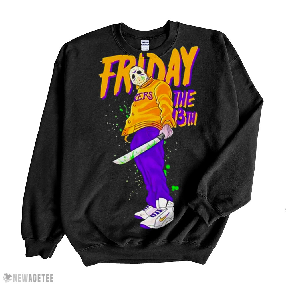 Friday The 13th Jason Voorhees Los Angeles Lakers Halloween Shirt Long Sleeve, Ladies Tee