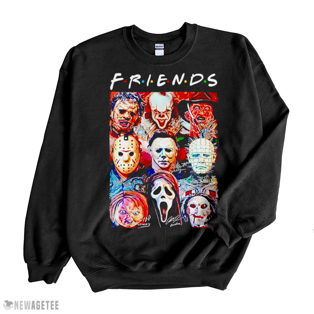 Horror Movies Character Friends Tv Show Signatures Shirt