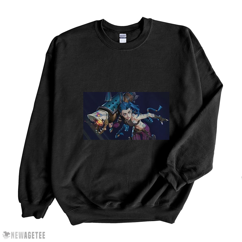 Jinx Lol Arcane League Of Legends Vi Netflix Caitlyn Hoodie T-shirt Long Sleeve, Tank Top