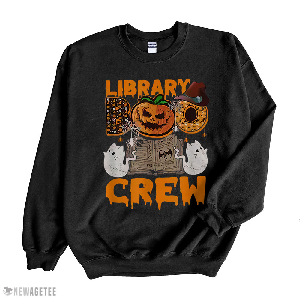 Library Boo Crew School Librarian Halloween Library Book T Shirt
