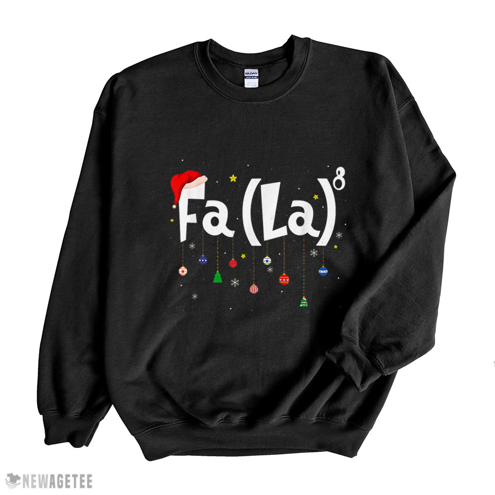 Musical Note Fa La8 Santa Hat Music Math Teacher Christmas Shirt