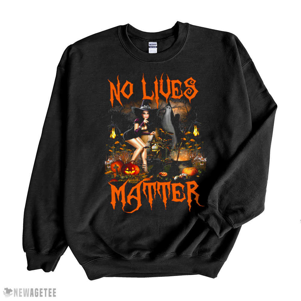 Spooky Season Halloween No Lives Matter Spooky Season Shirt Long Sleeve, Ladies Tee