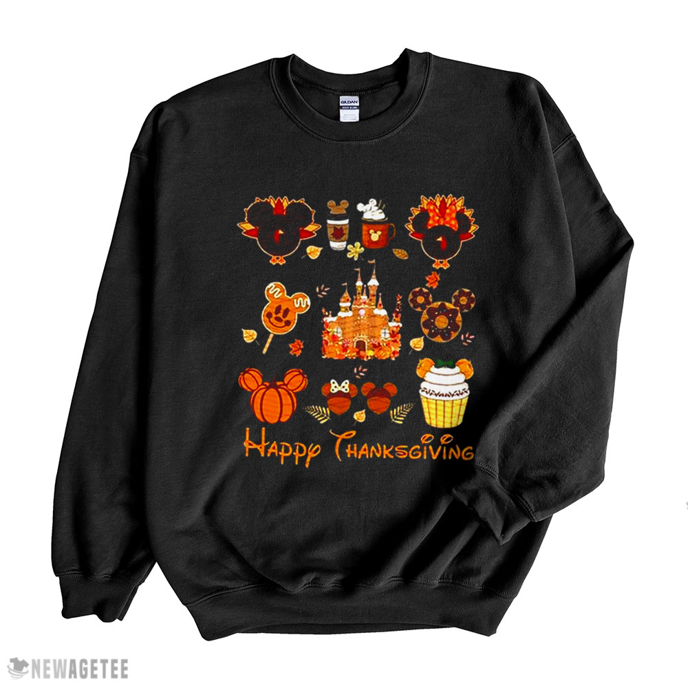 Thankful Disney Mickey Mouse Thanksgiving T-shirt Long Sleeve, Ladies Tee
