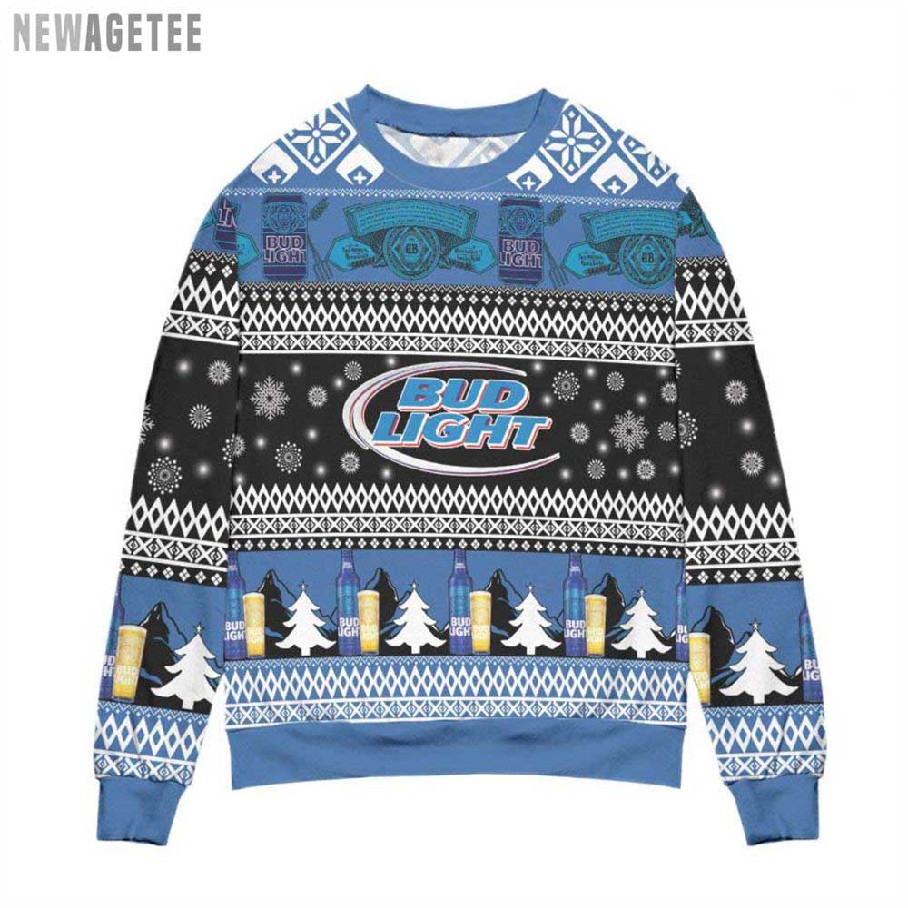 Bud Light Beer Bottle Ugly Christmas Sweater Gift Xmas