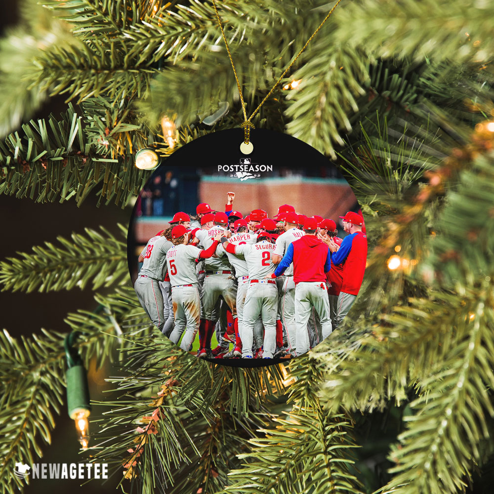 Official Philadelphia Phillies Mlb Postseason 2022 October Rise Christmas Ornament