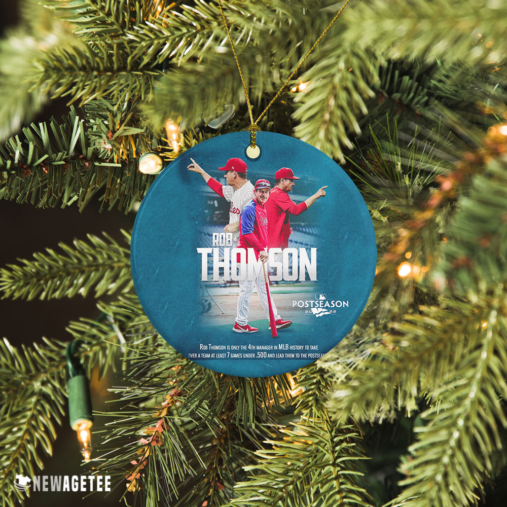 Rob Thomson Philadelphia Phillies 2022 Postseason October Rise Ornament