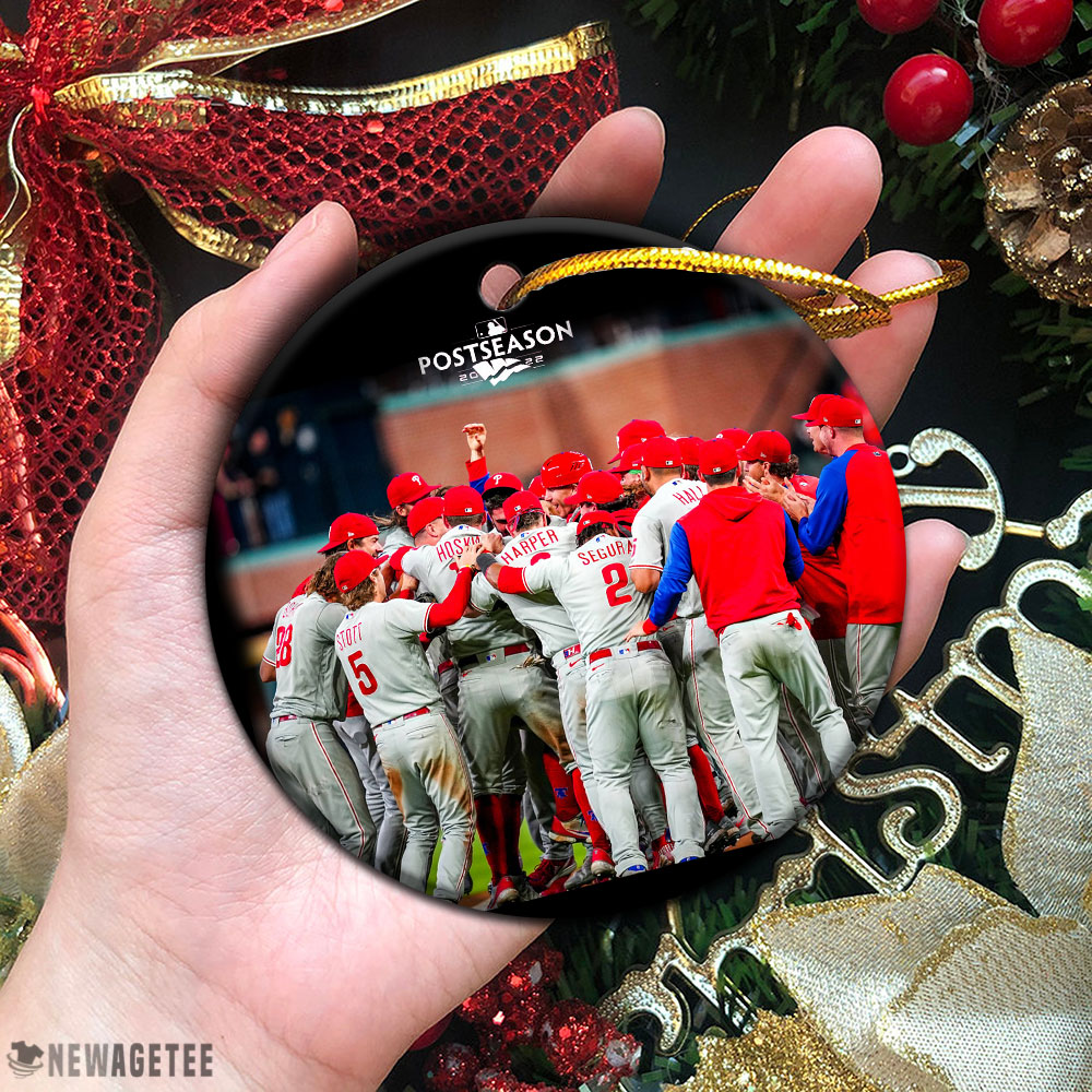 Official Philadelphia Phillies Mlb Postseason 2022 October Rise Christmas Ornament