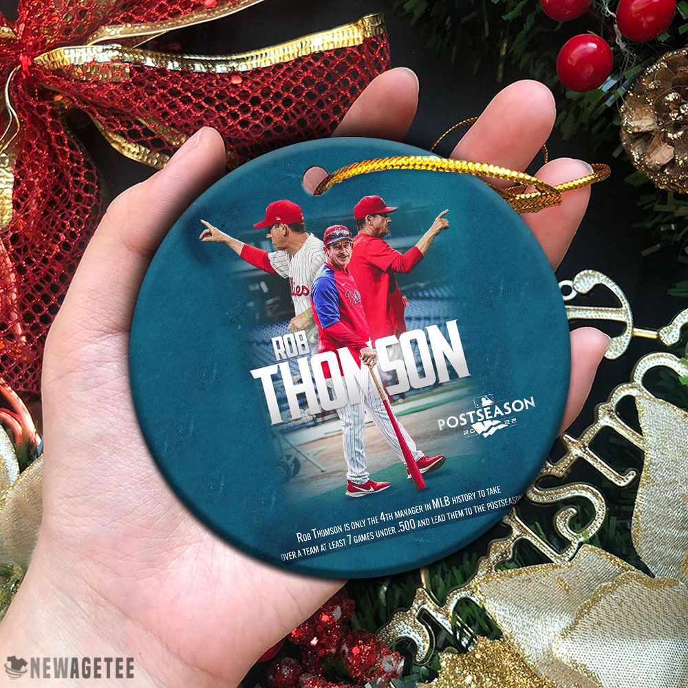 Rob Thomson Philadelphia Phillies 2022 Postseason October Rise Ornament