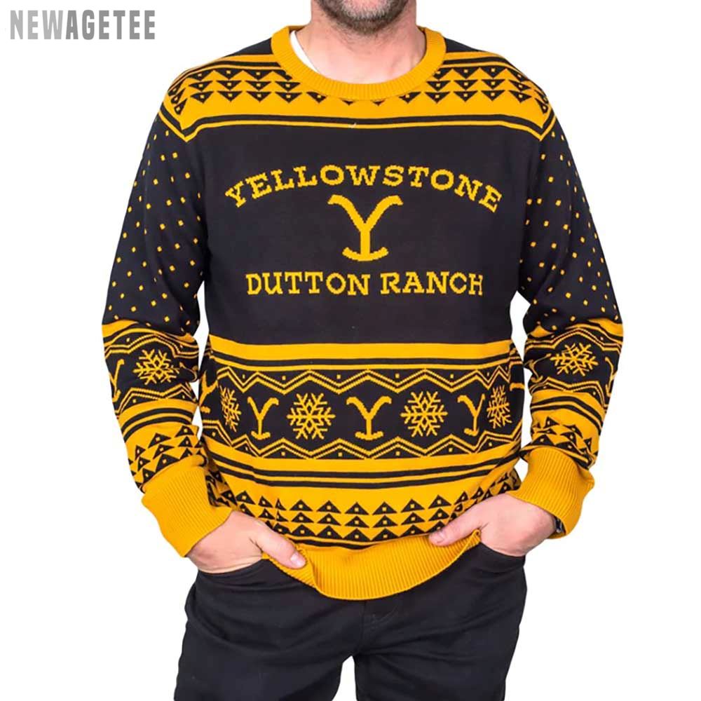 Dutton Ranch Yellowstone Classic Ugly Christmas Sweater Knitted Sweater