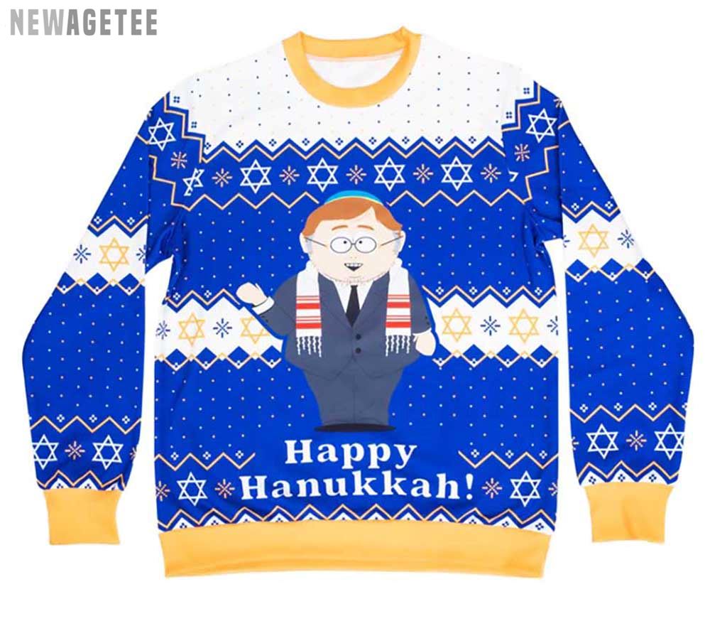 Happy Hanukkah South Park Cartman Ugly Christmas Sweater Gift Xmas