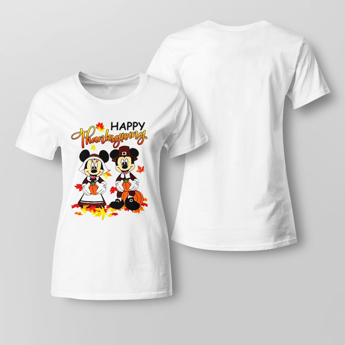 Mickey And Minnie Dress Up Holiday Mickey Mouse Thanksgiving T Shirt Sweatshirt, Tank Top, Ladies Tee