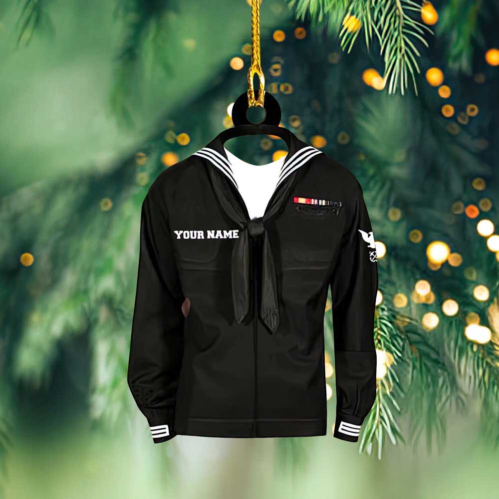 Sailor Navy Ornament Sailor Flat Wooden Christmas Ornament Gift Sailor Family Ornament Decoration