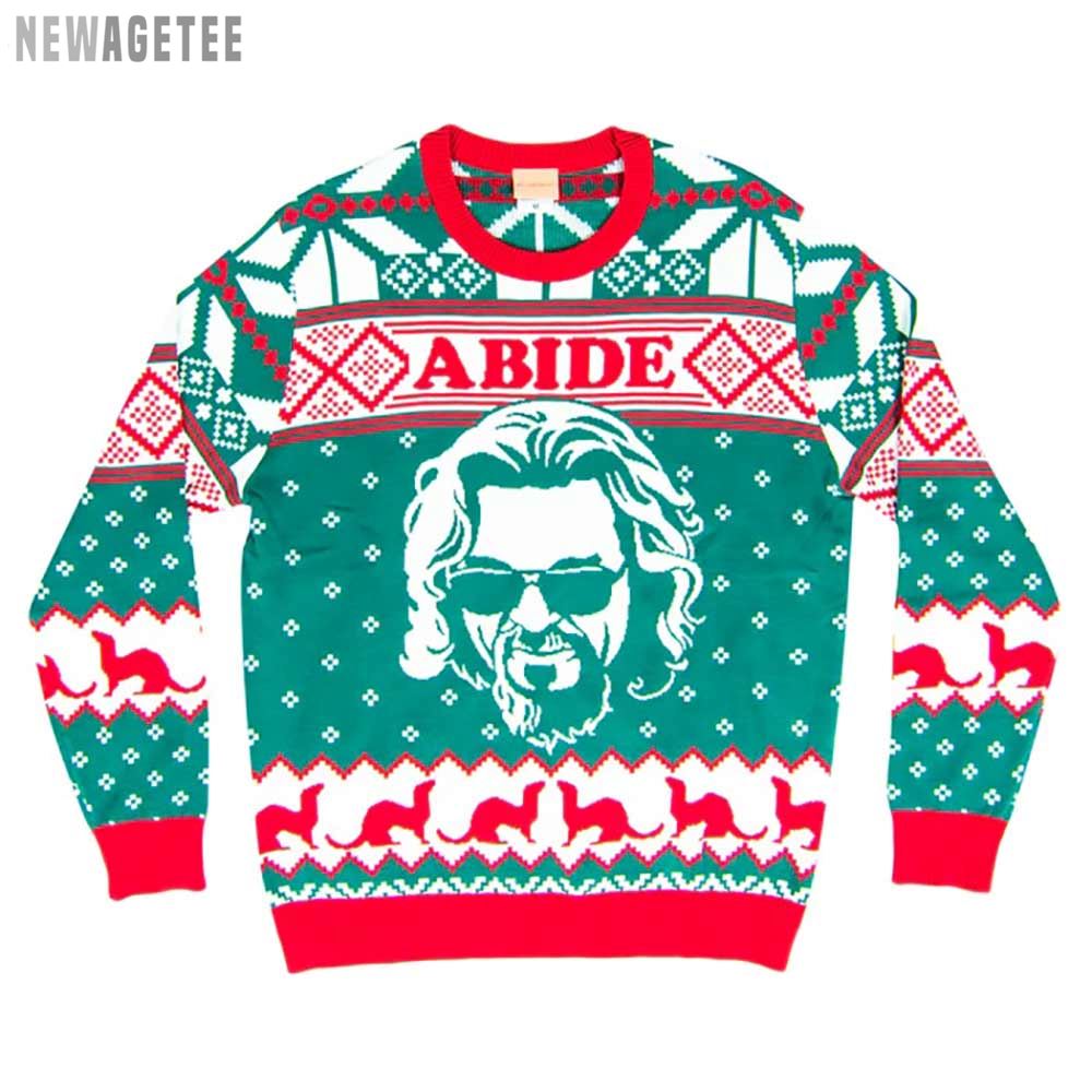 The Dude Abide The Big Lebowski Marmot Bowling Ugly Christmas Sweater Gift Xmas