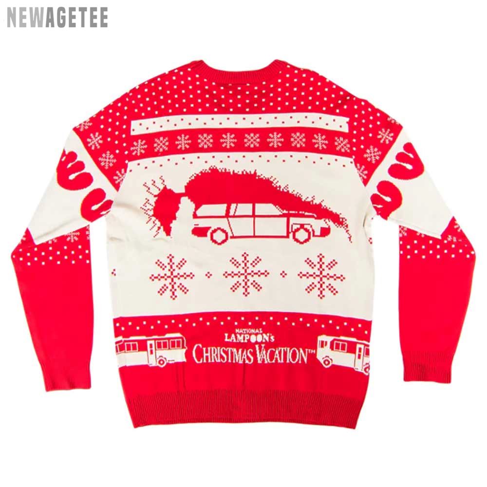 The Griswolds Threshold Of Hell Clark Santa Hat Christmas Vacation Ugly Christmas Sweater Knitted Sweater