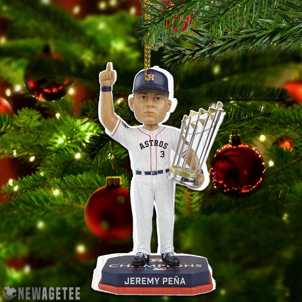 Jeremy Pena 3 Houston Astros 2022 World Series Champions Christmas Wood Ornament Decoration